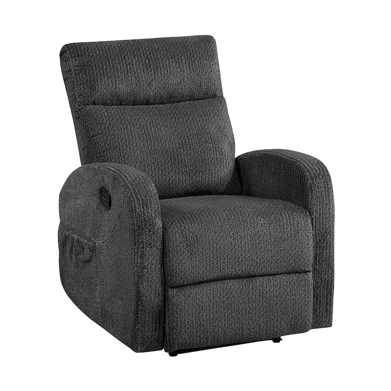 Oliver Manual Recliner - Dark Gray (Microfiber)