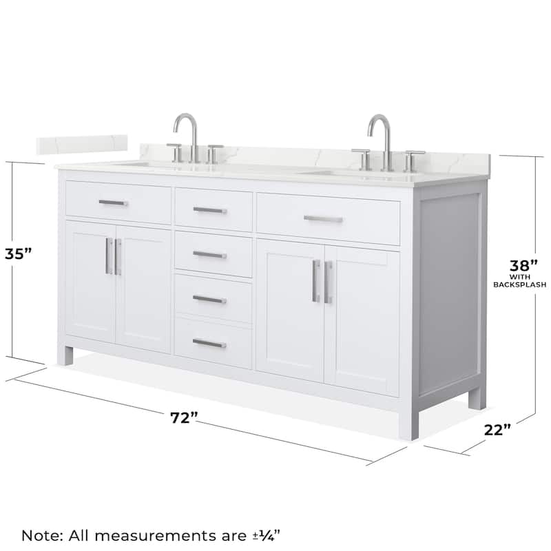Wyndham Collection WCG2424-72D-QTZ-US3MXX Beckett 72" Free Standing