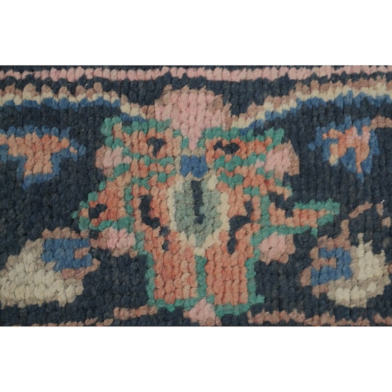 Hand Knotted Oriental 100% Wool Carpet Traditional Floral Peach Hamedan Area Rug - 12' 4'' X 8' 4''