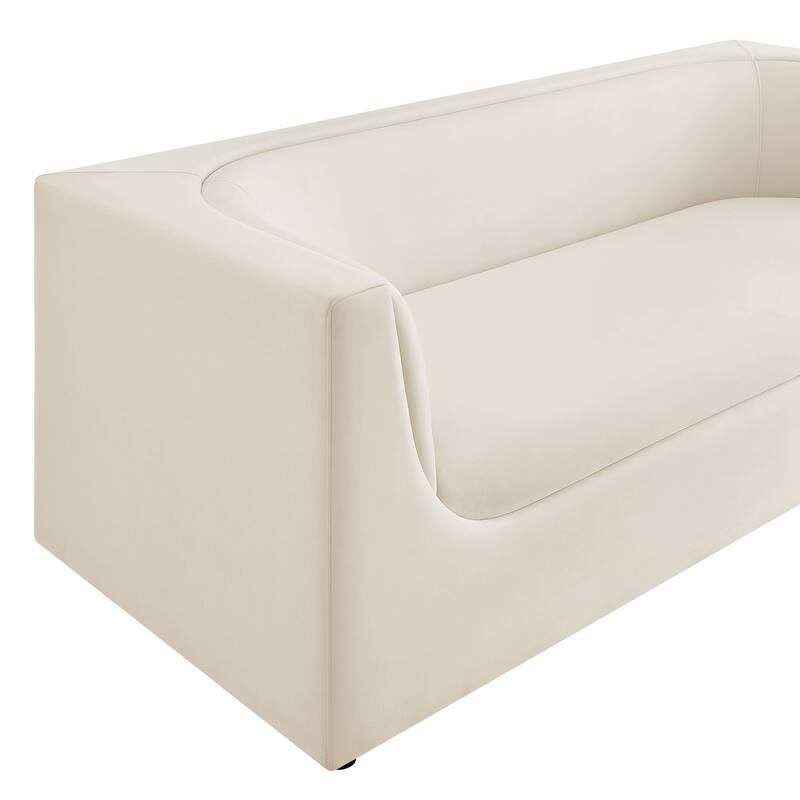 Hilda 86" Curved Back Performance Velvet Sofa