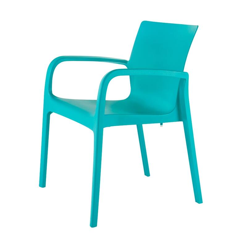 Alissa Resin Stackable All-Weather Dining Armchair, Set of 2