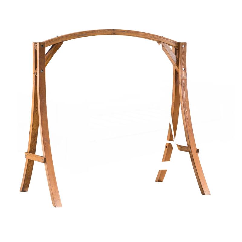 Larch Wood Swinging Loveseat