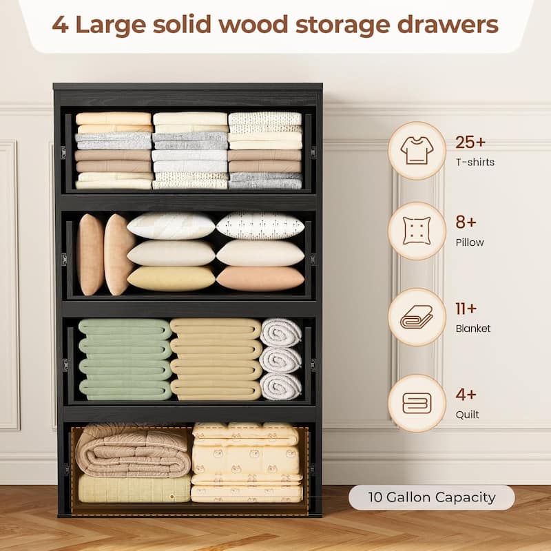 Dresser for Bedroom Chest of Deep Drawers Storage Dressers Organizer