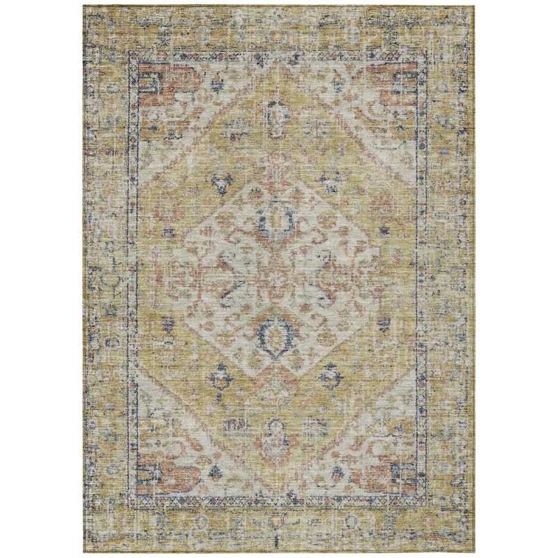 HomeRoots Oriental Traditional Rectangle Outdoor Rug