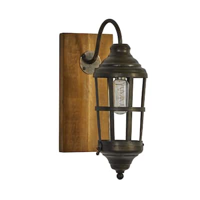 Metal Wall Sconce - Black - Roche River Decor