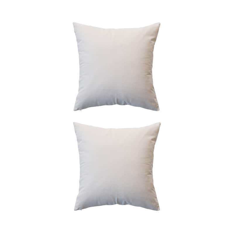 Cotton Blend Pillows with Botanical Print