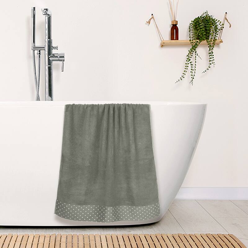 2 Pack Cotton Bath Towels, Lightweight and Quick Drying Towels for Bathroom, Hotel, Gym 28" x 56"