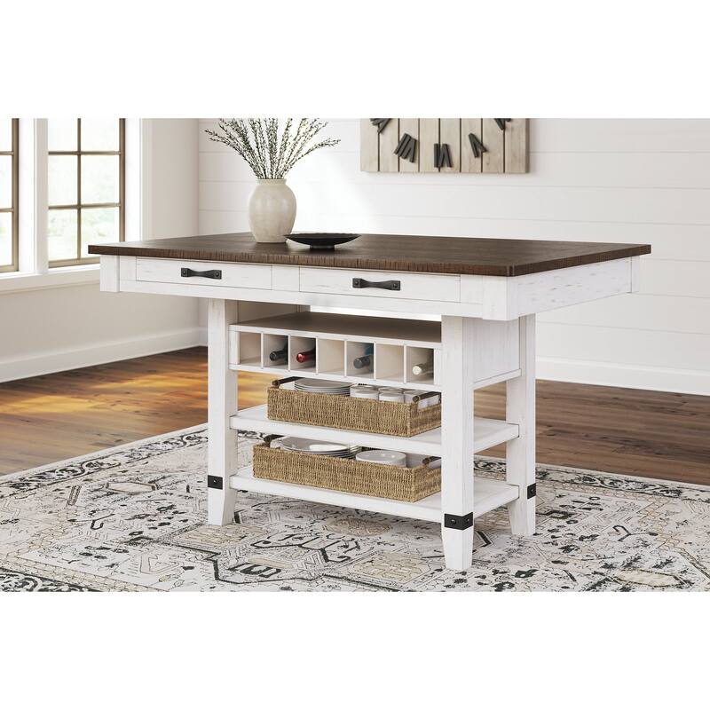 Signature Design by Ashley Valebeck Brown/White 5-Piece Dining Package