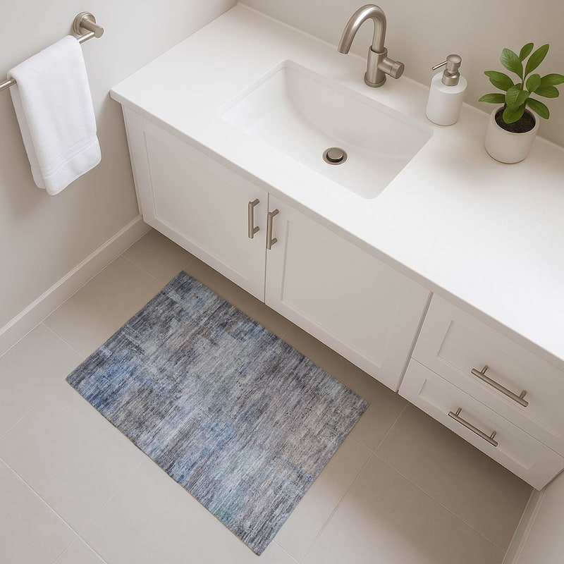 Premium Washable Super Soft Modern Abstract Mayfield Rug - Gray - 1'8" x 2'6"