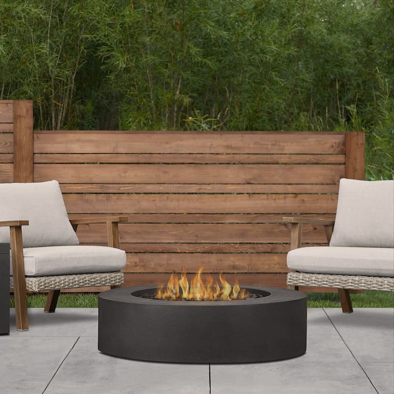 Emery 43" Round Propane Fire Table Carbon