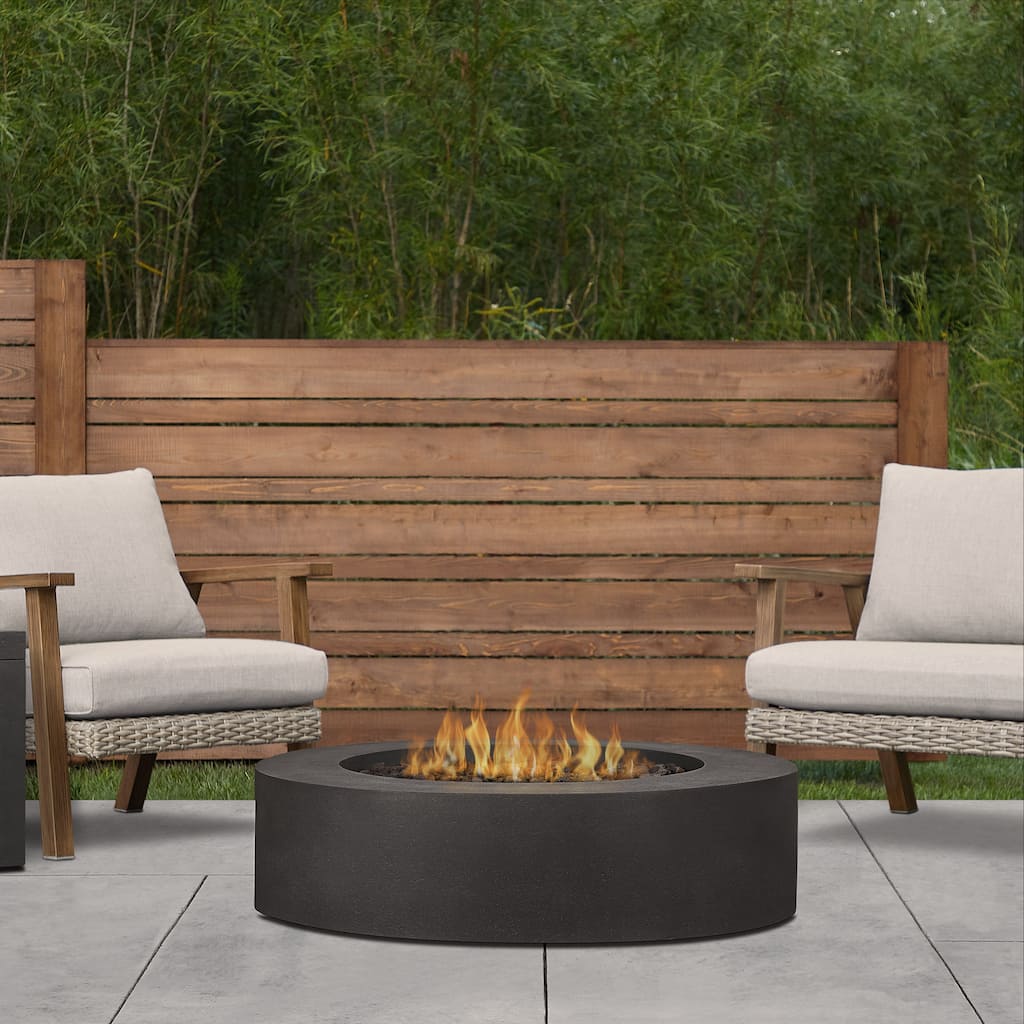 Emery 43" Round Propane Fire Table Carbon