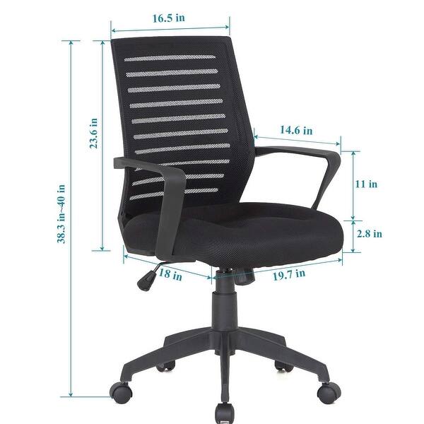 Shop Office Chair Mesh Surface Cushion Adjustable Swivel Mesh Desk