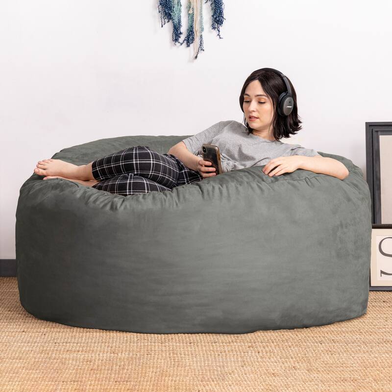 Jaxx 5-ft. Giant Bean Bag Chair - Charcoal