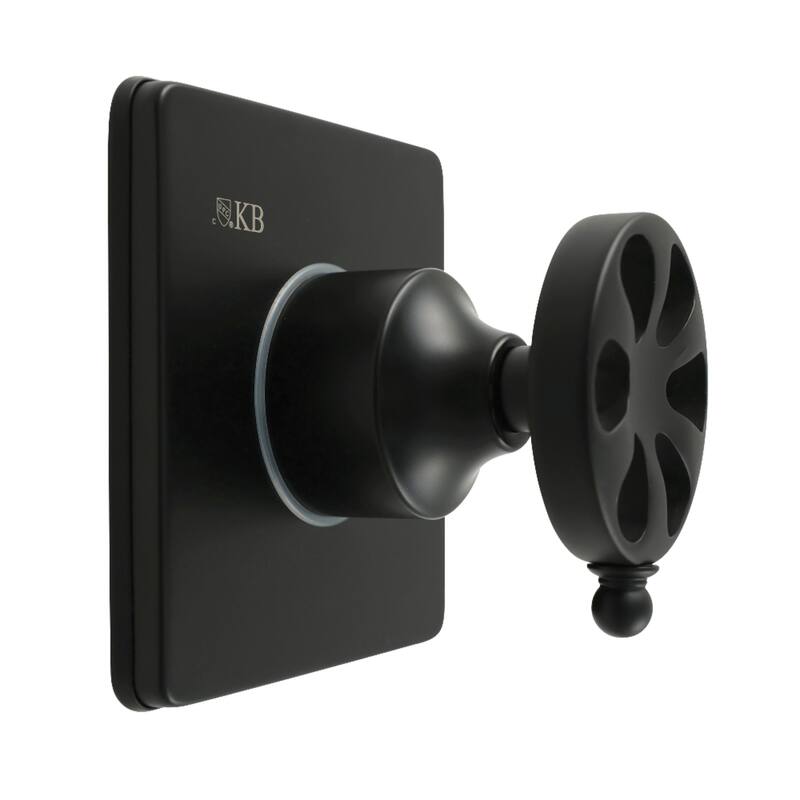 Belknap Single-Handle Three-Way Diverter Valve with Square Trim Kit - Matte Black