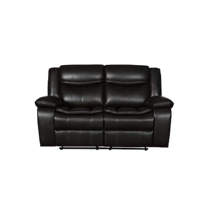 Transitional Leather-Air Reclining Loveseat