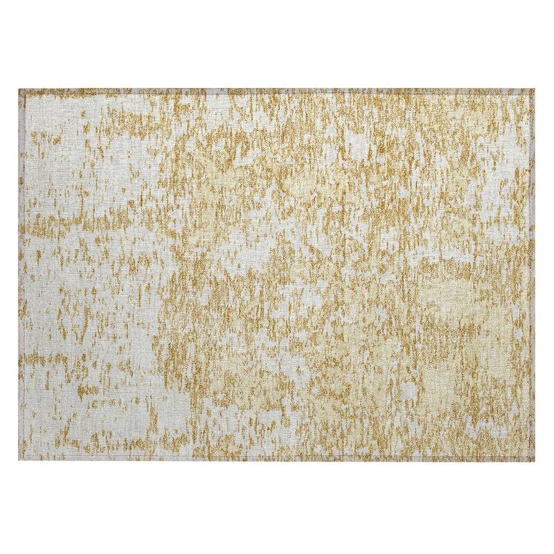 Machine Washable Indoor/ Outdoor Abstract Pixels Chantille Rug