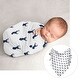 preview thumbnail 3 of 4, Woodland Deer Collection 7-piece Newborn Baby Layette Set - Navy Blue and White Forest Animal Stag Antler