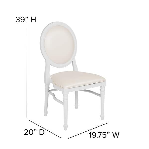 39 White Classic Round Back King Louis Chair - Bed Bath & Beyond
