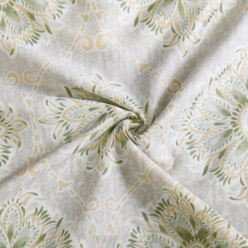Serenta 2 Piece Printed Bloom Medallion Curtain Set, 60" x 84" - 60" x 84"
