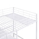 preview thumbnail 15 of 14, Full Over Twin Metal Bunk Bed with Built-in Desk and Shelves,Minimalist Design