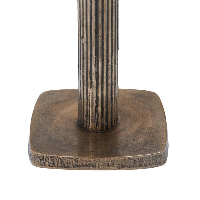 Renwil Allard Indoor Cast Aluminum Side Table, Antique Brass