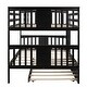 preview thumbnail 20 of 35, Elegant Full over Full Bunk Bed Wooden Kids Bed with Twin Size Trundle,Ladder,Guardrails for Bedroom