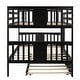 preview thumbnail 32 of 35, Full over Full Bunk Bed with Twin Size Trundle and Ladder for Bedroom