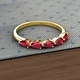 preview thumbnail 10 of 16, TriJewels Pear Cut Ruby 1 1/4 ctw Womens Wedding Band 14K Gold