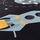preview thumbnail 12 of 10, Space Kids Rug Non-Slip Play Mat with Rockets and Planets