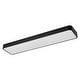 preview thumbnail 6 of 11, Rennnsan 1-Light Modern Matte Black Rectangular Integrated LED Flush Mount Light - 35.4 in. W
