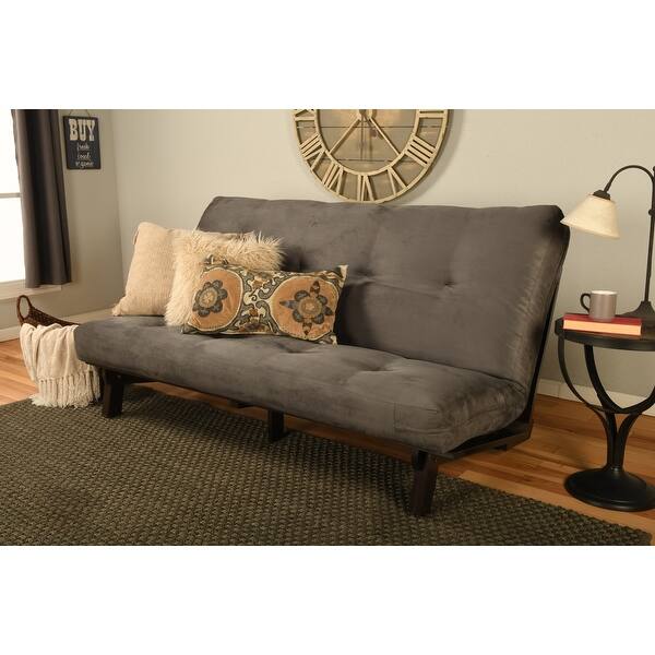 Somette Carson Fullsize Futon Set in Java Finish with Suede Mattress Bed Bath & Beyond 35981931