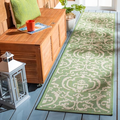 SAFAVIEH Courtyard Yosra Boho Indoor /Outdoor Waterproof Patio Backyard Rug