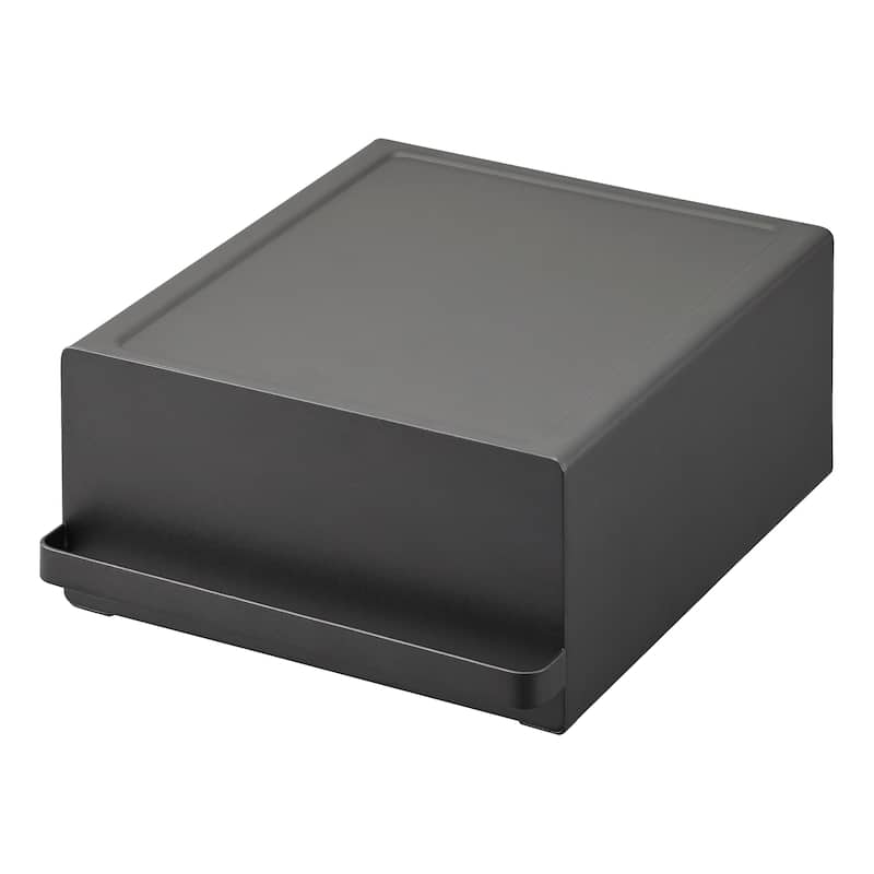 Yamazaki Home Countertop Rack with Drawer, Steel, Holds 11 lbs - L 10.83 x W 8.74 x H 4.53 inches