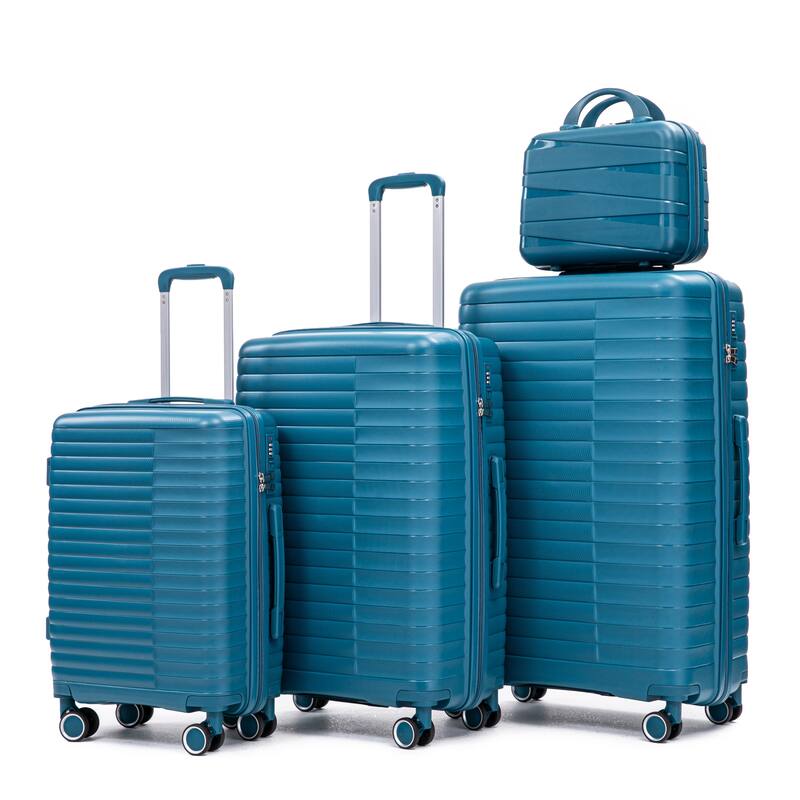 14IN 20IN 24IN 28IN 4 pcs/set in PP Spinner Wheel Luggage, Carry on Suitcase, Iron Pull Rod, Combination Password Lock