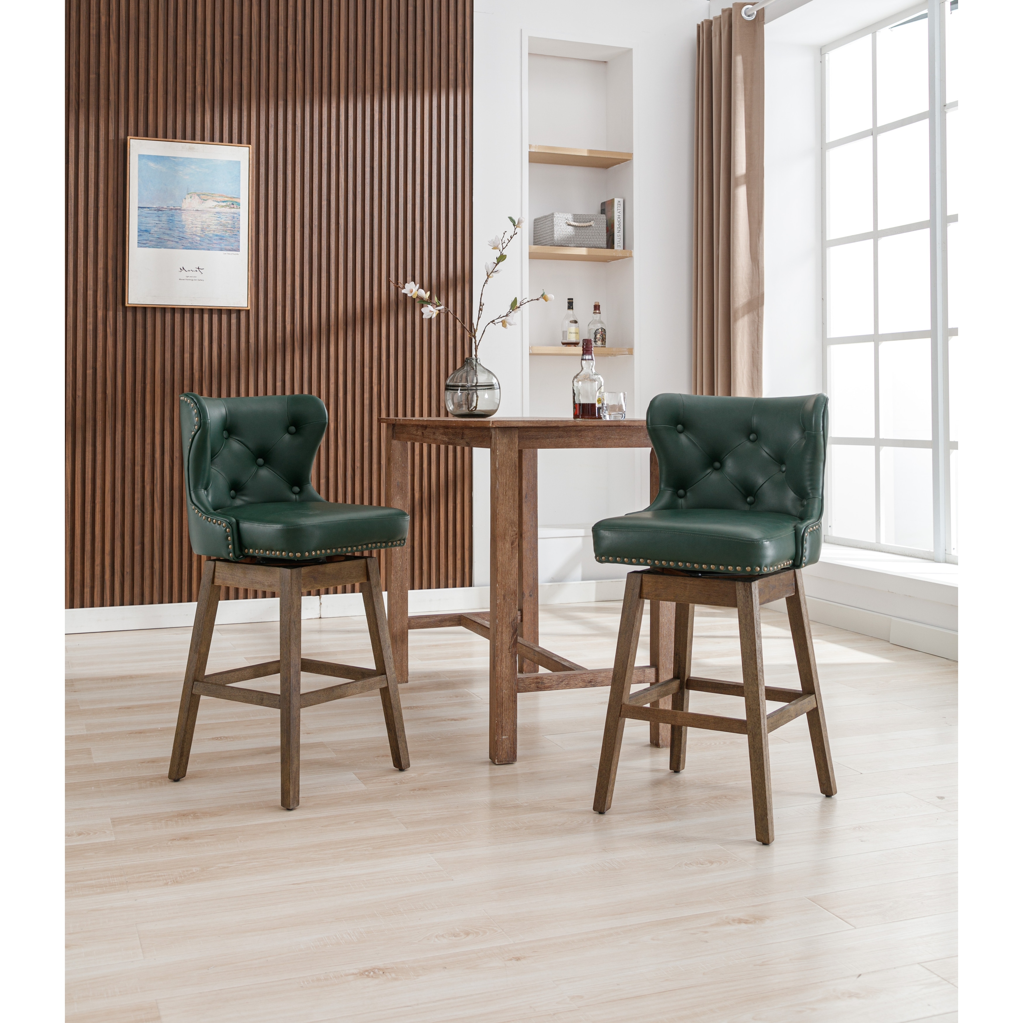 Swivel Bar Stools Set of Counter Height Chairs for Diningroom