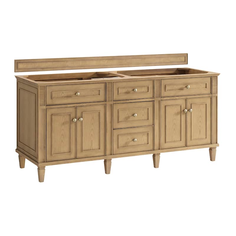 James Martin Vanities 424-V72 Lorelai 72" Single Basin Wood Vanity - Light Natural Oak - Oak Finish
