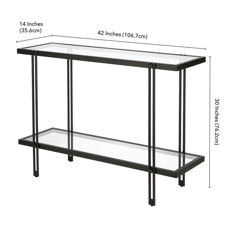 Inez Steel and Glass Console Table