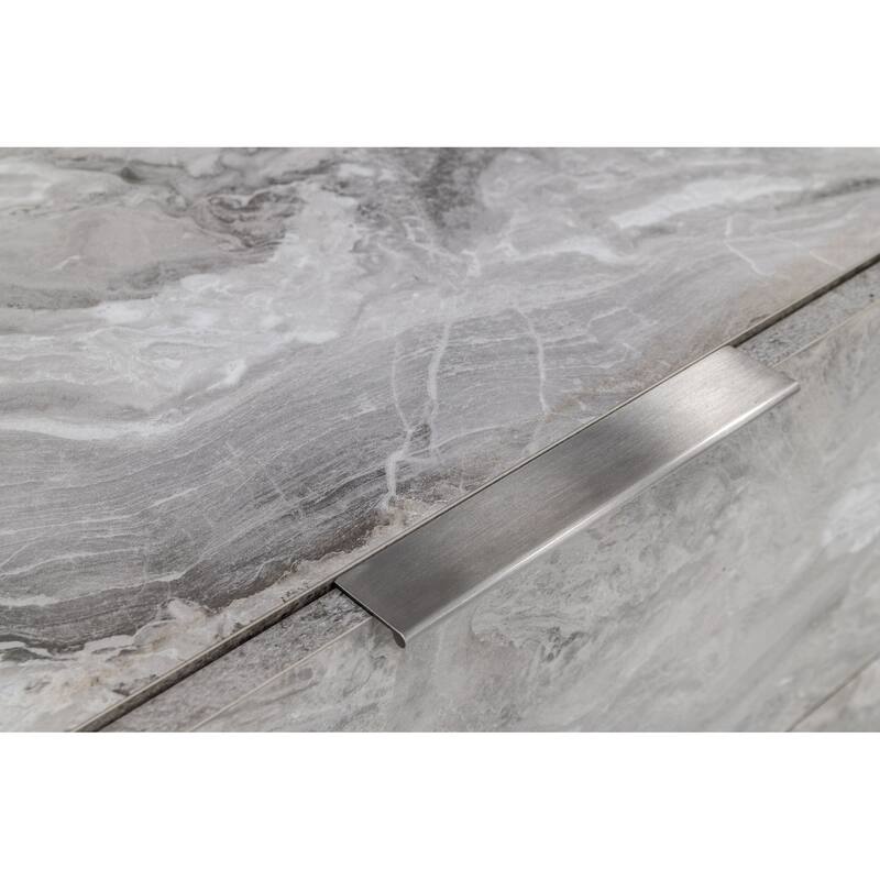 Nova Domus Maranello Modern Grey Wash & Faux Marble Chest