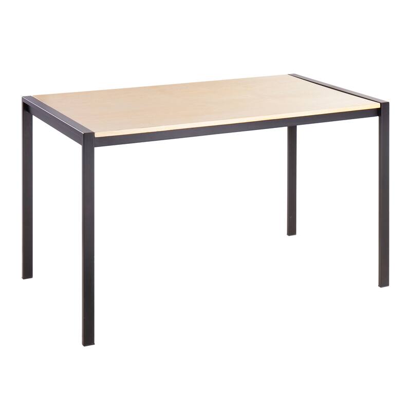 Carbon Loft Yadriel Industrial Black Metal Dining Table
