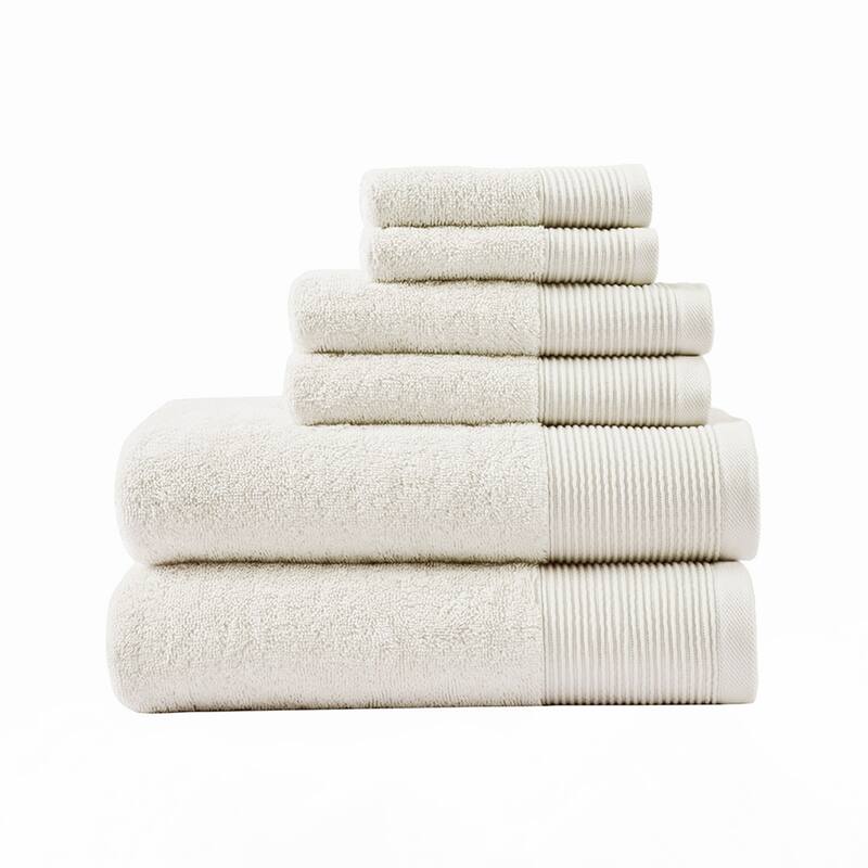 Cotton Tencel Blend Antimicrobial 6 Piece Towel Set