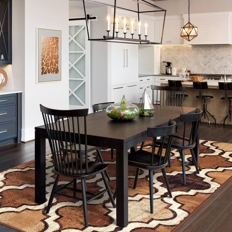 Superior Viking Contemporary Geometric Trellis Indoor Runner or Area Rug