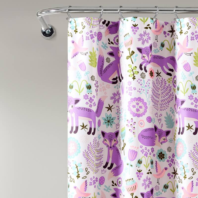 Lush Decor Pixie Fox Shower Curtain