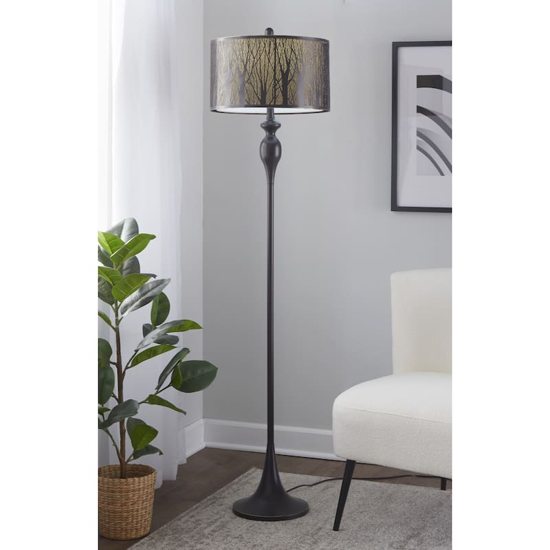 Ashland 63" Metal Floor Lamp with Drum Shade