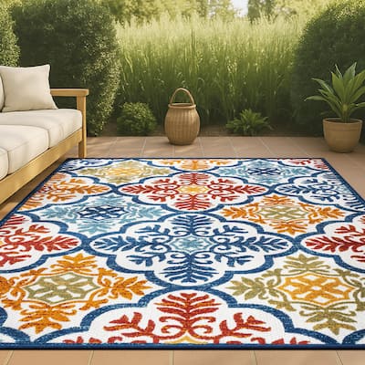 JONATHAN Y Circus Trellis High-Low Indoor/Outdoor Area Rug