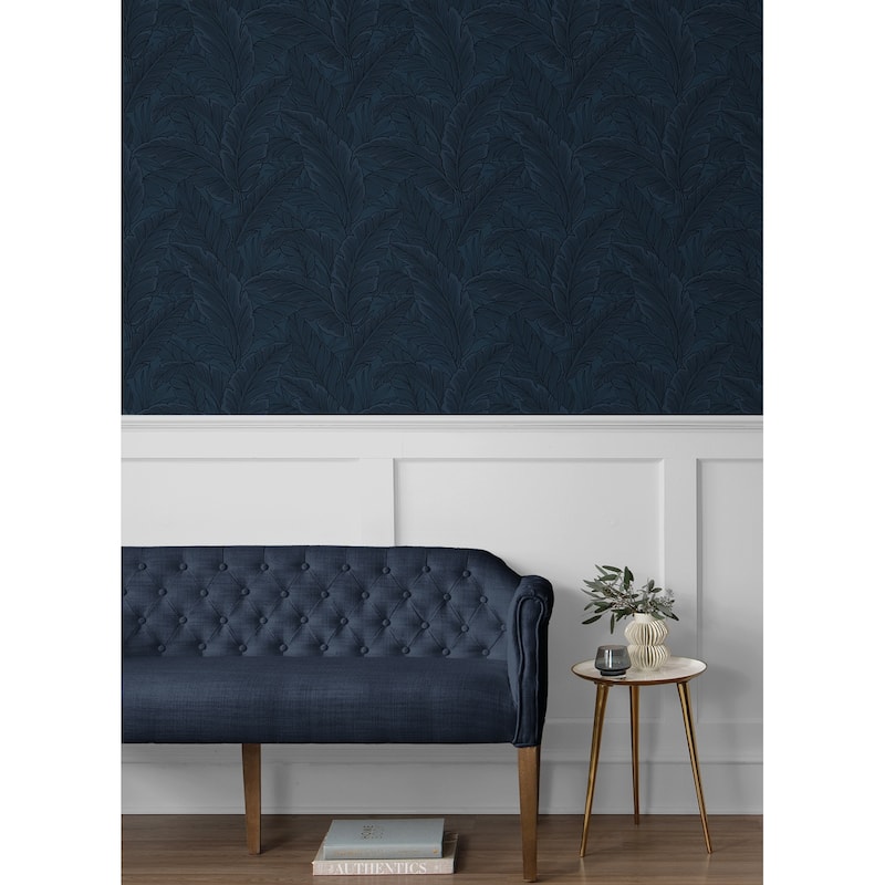 Seabrook Designs Gulf Tropical Leaves Non-Woven Unpasted Wallpaper
