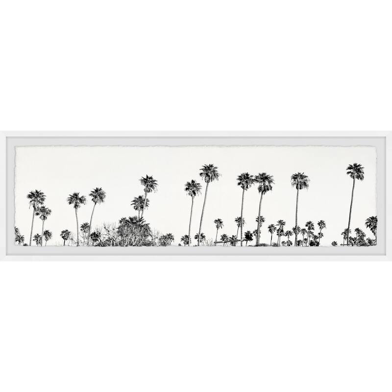Palm Tree Wall Art - Asian Allure Framed Print - Black & White Tree Photography - Home Decor Accent