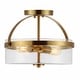 preview thumbnail 7 of 8, SAFAVIEH Lighting Nensor LED 2-light Flush Mount - 13" W x 13" L x 10" H