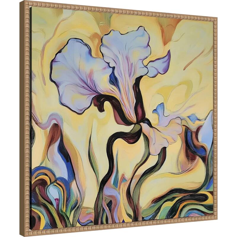 Iris In Mallorca by Elena Avanesova Framed Canvas Wall Art Print