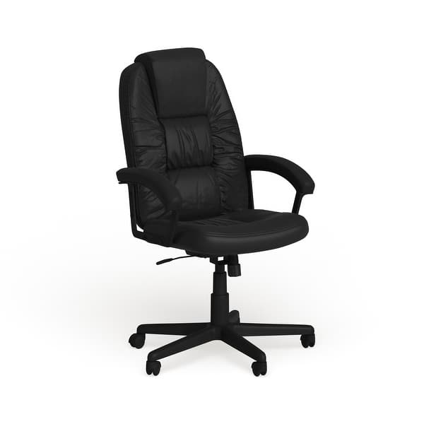 High Back LeatherSoft Soft Ripple Upholstered Executive Office Chair On Sale Bed Bath