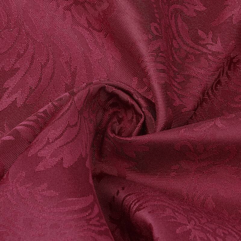 6 Pack Elegance Napkins, Printed Floral Napkins for Party, Kitchen and Holiday - 19x19 Inch - Wine Red